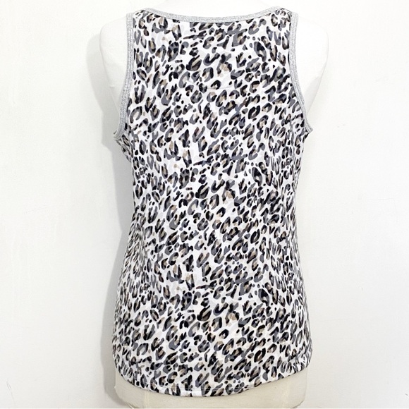 LIVE LOVE LOUNGE Karen Neuburger soft comfy animal print tank top scoop neck L - Picture 4 of 7
